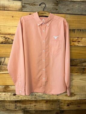 Texas Longhorns LS Button Shirt W/Logo Sz XL NWT Antigua Brand